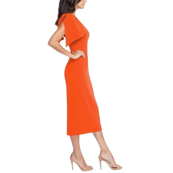 Dress the Population Women's Dress Tiffany One Shoulder Midi Sheath Size S NWT - Picture 2 of 9